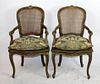 Pair Louis XVI style armchairs