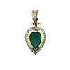 18kt Gold Pendant with Emerald and Diamonds