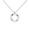 Tiffany & Co. Sterling Silver Atlas Pendant with beaded ball chain Necklace