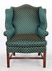 Chippendale style wing back chair