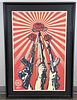 SHEPARD FAIREY GUNS AND ROSES OBEY POSTER