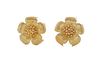 Pair of Tiffany & Co 18K Floral Ear Clips