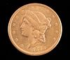 1898-S $20 Gold Liberty Double Eagle Coin