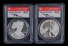 2 Graded and Signed Silver Eagles