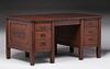 Large Stickley Brothers Six-Drawer Executive Desk c1910