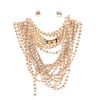 Freshwater Pearl, 14k Torsade Necklace with Earrings