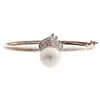 Cultured South Sea Pearl, Diamond, 14k Bracelet