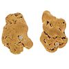 Pair of Diamond, Gold Nugget, 14k Ear Clips