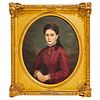 Louis Lussier (American 1832-1884), Portrait of Miss Holburton