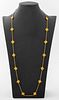 18K Yellow Gold  Alhambra Style Long Necklace