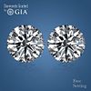 7.16 carat diamond pair, Round cut Diamonds GIA Graded 1) 3.65 ct, Color E, VVS1 2) 3.51 ct, Color F, VVS2. Appraised Value: $776,200 