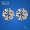 6.84 carat diamond pair, Round cut Diamonds GIA Graded 1) 3.38 ct, Color D, FL 2) 3.46 ct, Color D, FL. Appraised Value: $1,241,300 