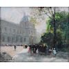 Jules René Hervé, French (1887-1981) Oil on canvas "Place de Paris"