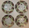 4 Nippon floral plates