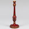 Red Lacquer Candlestick Lamp