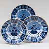 Group of Three Blue and White Delft Chargers
