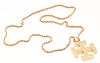 18K Gold Tiffany & Co. Necklace & Cross Pendant