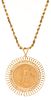 1924 $20 Gold Piece in 14K Chain & Bezel