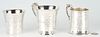 3 English Sterling Silver Agricultural presentation cups