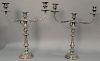 Pair of Sheffield silverplated candelabras. ht. 18in.
