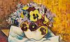Hayley Lever Oil Still Life, Pansies
