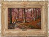 Large William McKendree Snyder Landscape Oil, Autumn Beechwoods