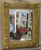 Victorian carved wood and gesso gilt mirror. 32" x 25"
