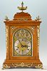 A Walnut and Brass Bracket Clock, Peerless