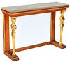 French Empire Bronze Mounted Console Table