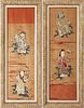 Pair of Framed Chinese Silk Embroidered Panels