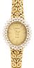 Ladies' 14K Gold & Diamond Wristwatch, Geneve