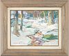Charles Movalli Winter Landscape oil painting