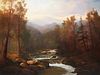 Ron Williams O/C Painting, Mountains & Stream