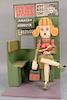 Jacqueline Fogel wood sculpture, Live Your Life as a Blonde. ht. 31in.