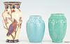 3 Rookwood Art Pottery Vases, incl. Edward T. Hurley