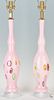 Pair of Mid-Century Pink Millefiori Murano Glass Table Lamps