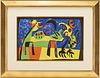 Joan Miro Lithograph, The Dog Barking at Moon, 1952, for Verve