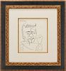 Picasso Lithograph, Le Fumeur, Hommage a Henry Daniel Kahnweiler, 1964