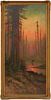 A.D.M. Cooper O/C Painting, California Redwoods Landscape w/ Deer
