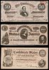 3 Confederate States Obsolete Currency Notes, $500, $100 & $50