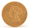 1882 US $10 Liberty Head Gold Coin