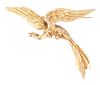 18k Gold Flying Phoenix Pin/Brooch