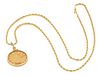 14K Necklace w/ $5 Liberty Gold Coin Pendant