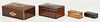 4 European Wood Boxes, incl. Stamp Box