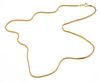 18K Wheat Link Box Chain Necklace