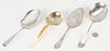 4 pcs American Serving Flatware including Coin Silver