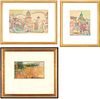 3 Watercolor Paintings, incl. Helene Glass