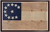 Rare Confederate First National Palmetto Artillery 11 Star Crescent Flag, Impeccable Provenance