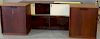 Four piece lot to include three Danish modern cabinets, one with tambour doors (ht. 36in., wd. 46in.) and a credenza (as is)>
