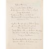Henry Wadsworth Longfellow Autograph Manuscript: "Robert Burns"